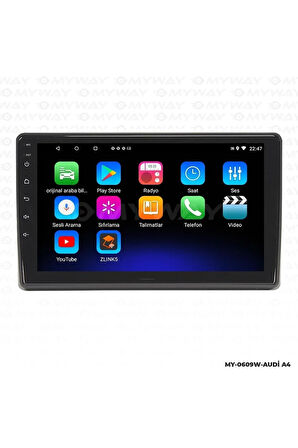 AUDİ A4 ANDROİD 12 MULTİMEDYA CARPLAY 2GB RAM+32GB HDD NAVİGASYON EKRAN