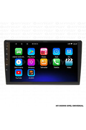 OPEL ASTRA H ANDROİD 12 MULTİMEDYA CARPLAY 2GB RAM+32GB HDD NAVİGASYON OEM EKRAN