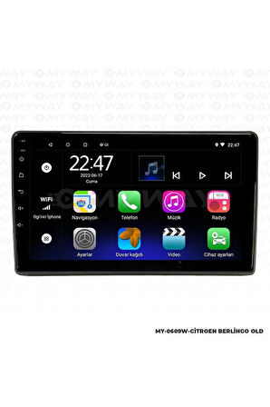 CİTROEN BERLİNGO ANDROİD 12 MULTİMEDYA CARPLAY 2GB RAM+32GB HDD 2009-2016 NAVİGASYON EKRAN
