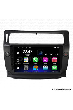 CİTROEN C4 ANDROİD 12 MULTİMEDYA CARPLAY 2GB RAM+32GB HDD NAVİGASYON EKRAN
