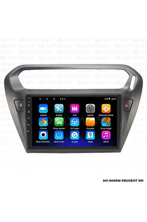 CİTROEN C ELYSEE ANDROİD 12 MULTİMEDYA CARPLAY 2GB RAM+32GB HDD NAVİGASYON EKRAN