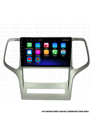 JEEP GRAND CHEROKEE ANDROİD 12 MULTİMEDYA CARPLAY 2GB RAM+32GB HDD1998-2004 NAVİGASYON EKRAN