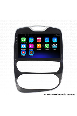 RENAULT CLİO 4 ANDROİD 12 MULTİMEDYA CARPLAY 2GB RAM+32GB HDD NAVİGASYON 2015-2020 EKRAN