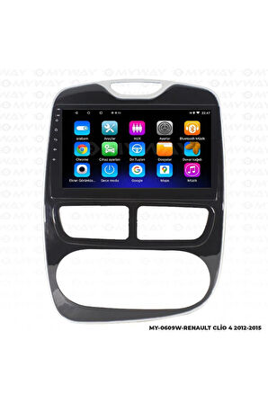 RENAULT CLİO 4 ANDROİD 12 MULTİMEDYA CARPLAY 2GB RAM+32GB HDD NAVİGASYON 2012-2015 EKRAN