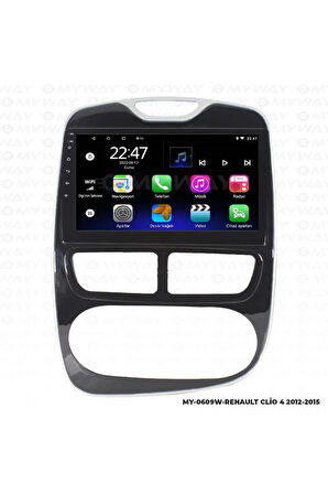 RENAULT CLİO 4 ANDROİD 12 MULTİMEDYA CARPLAY 2GB RAM+32GB HDD NAVİGASYON 2012-2015 EKRAN