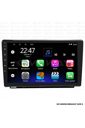 RENAULT CLİO 5 ANDROİD 12 MULTİMEDYA CARPLAY 2GB RAM+32GB HDD NAVİGASYON EKRAN