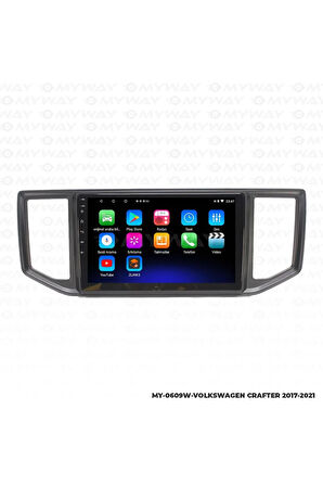 VOLKSWAGEN CRAFTER ANDROİD 12 MULTİMEDYA CARPLAY 2GB RAM+32GB HDD 2017-2021 NAVİGASYON EKRAN