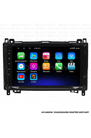 VOLKSWAGEN CRAFTER ANDROİD 12 MULTİMEDYA CARPLAY 2GB RAM+32GB HDD 2007-2017 NAVİGASYON EKRAN
