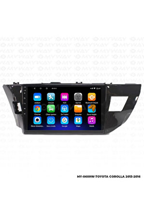 TOYOTA COROLLA ANDROİD 12 MULTİMEDYA CARPLAY 2GB RAM+32GB HDD 2013-2016 NAVİGASYON EKRAN