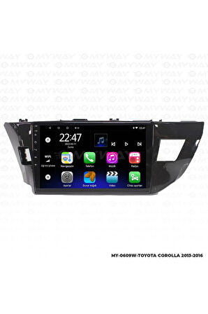 TOYOTA COROLLA ANDROİD 12 MULTİMEDYA CARPLAY 2GB RAM+32GB HDD 2013-2016 NAVİGASYON EKRAN