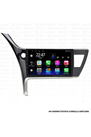 TOYOTA COROLLA ANDROİD 12 MULTİMEDYA CARPLAY 2GB RAM+32GB HDD 2017-2018 NAVİGASYON EKRAN