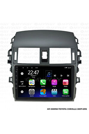 TOYOTA COROLLA ANDROİD 12 MULTİMEDYA CARPLAY 2GB RAM+32GB HDD 2007-2012 NAVİGASYON EKRAN
