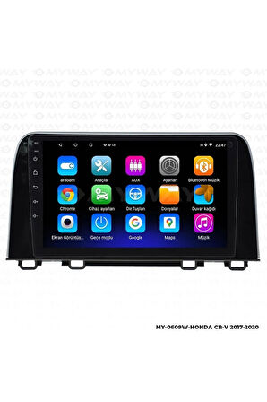 HONDA CR-V ANDROİD 12 MULTİMEDYA CARPLAY 2GB RAM+32GB HDD 2017-2020 NAVİGASYON EKRAN
