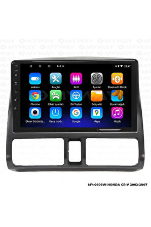 HONDA CR-V ANDROİD 12 MULTİMEDYA CARPLAY 2GB RAM+32GB HDD 2002-2007 NAVİGASYON EKRAN