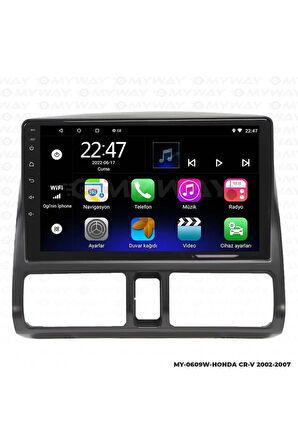 HONDA CR-V ANDROİD 12 MULTİMEDYA CARPLAY 2GB RAM+32GB HDD 2002-2007 NAVİGASYON EKRAN