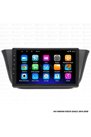 İVECO DAİLY ANDROİD 12 MULTİMEDYA CARPLAY 2GB RAM+32GB HDD NAVİGASYON EKRAN