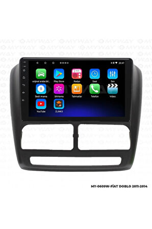 FİAT DOBLO ANDROİD 12 MULTİMEDYA CARPLAY 2GB RAM+32GB HDD 2011-2014 NAVİGASYON EKRAN