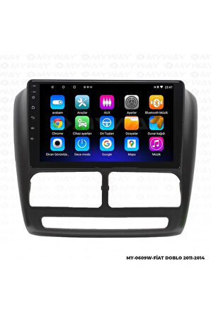 FİAT DOBLO ANDROİD 12 MULTİMEDYA CARPLAY 2GB RAM+32GB HDD 2011-2014 NAVİGASYON EKRAN
