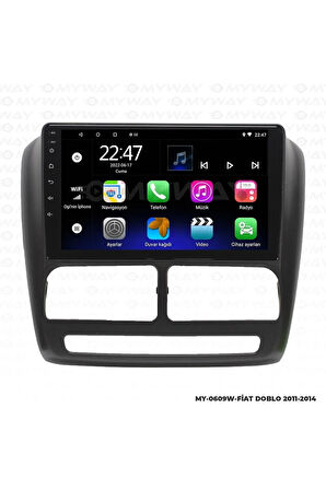 FİAT DOBLO ANDROİD 12 MULTİMEDYA CARPLAY 2GB RAM+32GB HDD 2011-2014 NAVİGASYON EKRAN