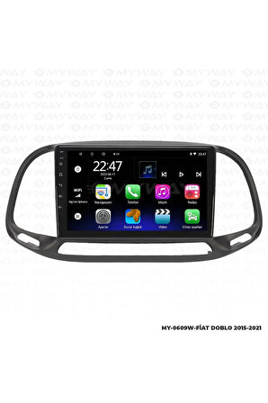 FİAT DOBLO ANDROİD 12 MULTİMEDYA CARPLAY 2GB RAM+32GB HDD 2015-2021 NAVİGASYON EKRAN