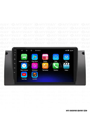 BMW E39 ANDROİD 12 MULTİMEDYA CARPLAY 2GB RAM+32GB HDD NAVİGASYON EKRAN