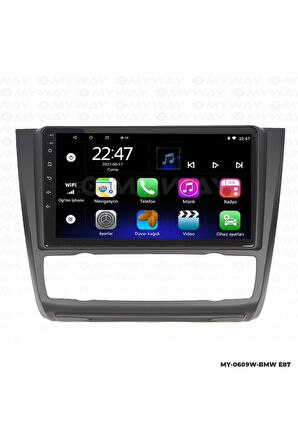 BMW E87 1.16 ANDROİD 12 MULTİMEDYA CARPLAY 2GB RAM+32GB HDD NAVİGASYON EKRAN