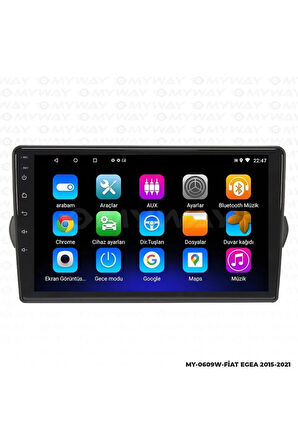 FİAT EGEA ANDROİD 12 MULTİMEDYA CARPLAY 2GB RAM+32GB HDD NAVİGASYON EKRAN