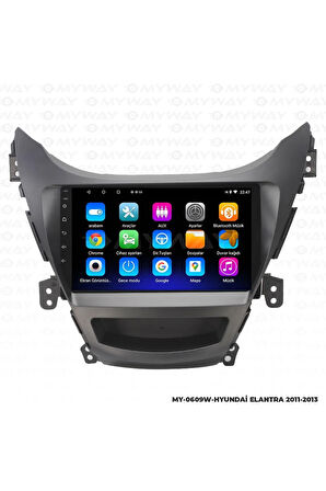 HYUNDAİ ELANTRA ANDROİD 12 MULTİMEDYA CARPLAY 2GB RAM+32GB HDD 2011-2013  Uyumlu NAVİGASYON EKRAN