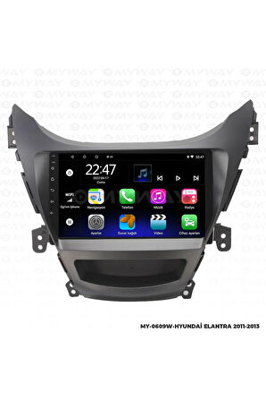 HYUNDAİ ELANTRA ANDROİD 12 MULTİMEDYA CARPLAY 2GB RAM+32GB HDD 2011-2013  Uyumlu NAVİGASYON EKRAN