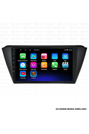 SKODA FABİA ANDROİD 12 MULTİMEDYA CARPLAY 2GB RAM+32GB HDD NAVİGASYON EKRAN