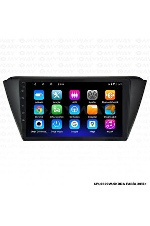 SKODA FABİA ANDROİD 12 MULTİMEDYA CARPLAY 2GB RAM+32GB HDD NAVİGASYON EKRAN