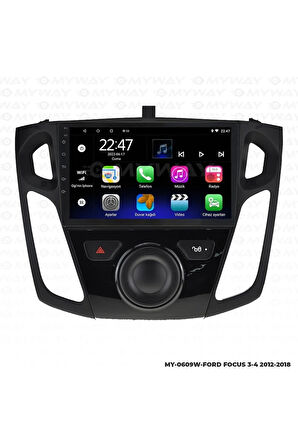 FORD FOCUS 4 ANDROİD 12 MULTİMEDYA CARPLAY 2GB RAM+32GB HDD 2012-2018 NAVİGASYON EKRAN