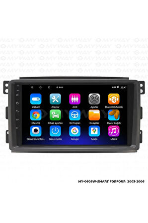 SMART FORFOUR ANDROİD 12 MULTİMEDYA CARPLAY 2GB RAM+32GB HDD NAVİGASYON EKRAN