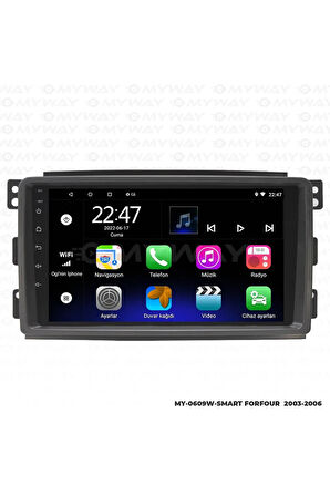 SMART FORFOUR ANDROİD 12 MULTİMEDYA CARPLAY 2GB RAM+32GB HDD NAVİGASYON EKRAN