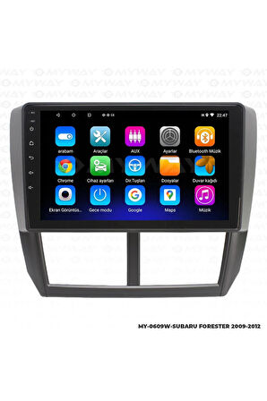 SUBARU FORESTER ANDROİD 12 MULTİMEDYA CARPLAY 2GB RAM+32GB HDD 2009-2012 NAVİGASYON EKRAN