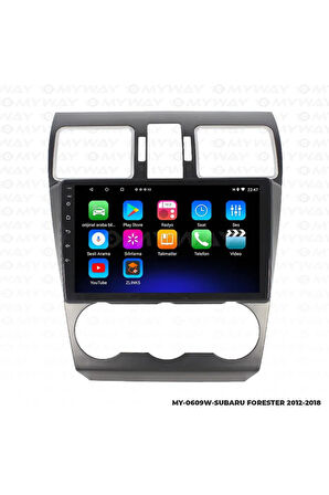 SUBARU FORESTER ANDROİD 12 MULTİMEDYA CARPLAY 2GB RAM+32GB HDD 2012-2018 NAVİGASYON EKRAN