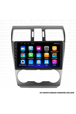 SUBARU FORESTER ANDROİD 12 MULTİMEDYA CARPLAY 2GB RAM+32GB HDD 2012-2018 NAVİGASYON EKRAN