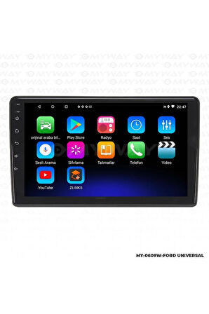 FUSİON ANDROİD 12 MULTİMEDYA CARPLAY 2GB RAM+32GB HDD 2006-2011 NAVİGASYON EKRAN