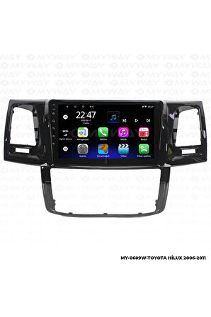TOYOTA HİLUX ANDROİD 12 MULTİMEDYA CARPLAY 2GB RAM+32GB HDD 2006-2011 NAVİGASYON EKRAN