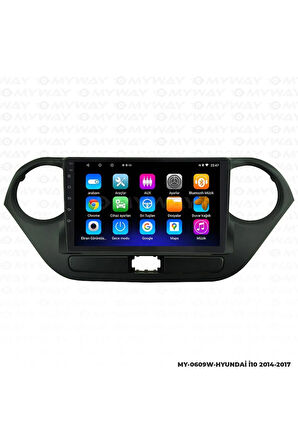 HYUNDAİ İ10 Uyumlu ANDROİD 12 MULTİMEDYA CARPLAY 2GB RAM+32GB HDD 2014-2017 NAVİGASYON EKRAN