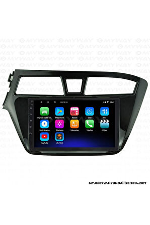 HYUNDAİ İ20 Uyumlu ANDROİD 12 MULTİMEDYA CARPLAY 2GB RAM+32GB HDD 2014-2017 NAVİGASYON EKRAN