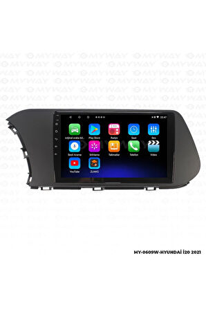 HYUNDAİ İ20 ANDROİD 12 MULTİMEDYA CARPLAY 2gb RAM+32gb HDD 2021 NAVİGASYON EKRAN