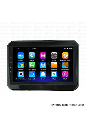 SUZUKİ İGNİS ANDROİD 12 MULTİMEDYA CARPLAY 2GB RAM+32GB HDD NAVİGASYON EKRAN