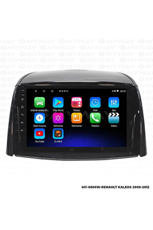 RENAULT KALEOS ANDROİD 12 MULTİMEDYA CARPLAY 2GB RAM+32GB HDD NAVİGASYON EKRAN