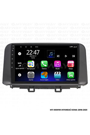 HYUNDAİ KONA ANDROİD 12 MULTİMEDYA CARPLAY 2GB RAM+32GB HDD NAVİGASYON EKRAN