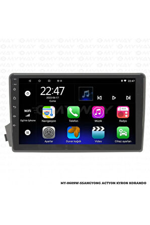 SSANGYONG KORANDO ANDROİD 12 MULTİMEDYA CARPLAY 2GB RAM+32GB HDD NAVİGASYON EKRAN