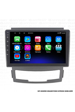 SSANGYONG KYRON ANDROİD 12 MULTİMEDYA CARPLAY 2GB RAM+32GB HDD NAVİGASYON EKRAN