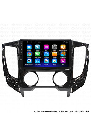 MİTSUBİSHİ L200 ANDROİD 12 MULTİMEDYA CARPLAY 2GB RAM+32GB HDD ANALOG NAVİGASYON EKRAN