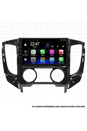 MİTSUBİSHİ L200 ANDROİD 12 MULTİMEDYA CARPLAY 2GB RAM+32GB HDD ANALOG NAVİGASYON EKRAN