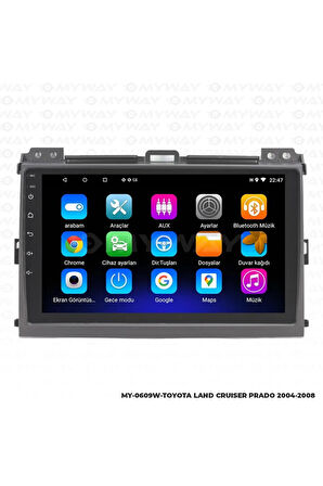 TOYOTA LAND CRUSİER PRADO ANDROİD 12 MULTİMEDYA CARPLAY 2GB RAM+32GB HDD 2004-2008 NAVİGASYON EKRAN